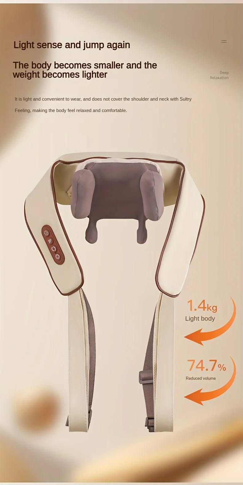 Professional Shoulder & Neck Massager – Rechargeable with Realistic Massage