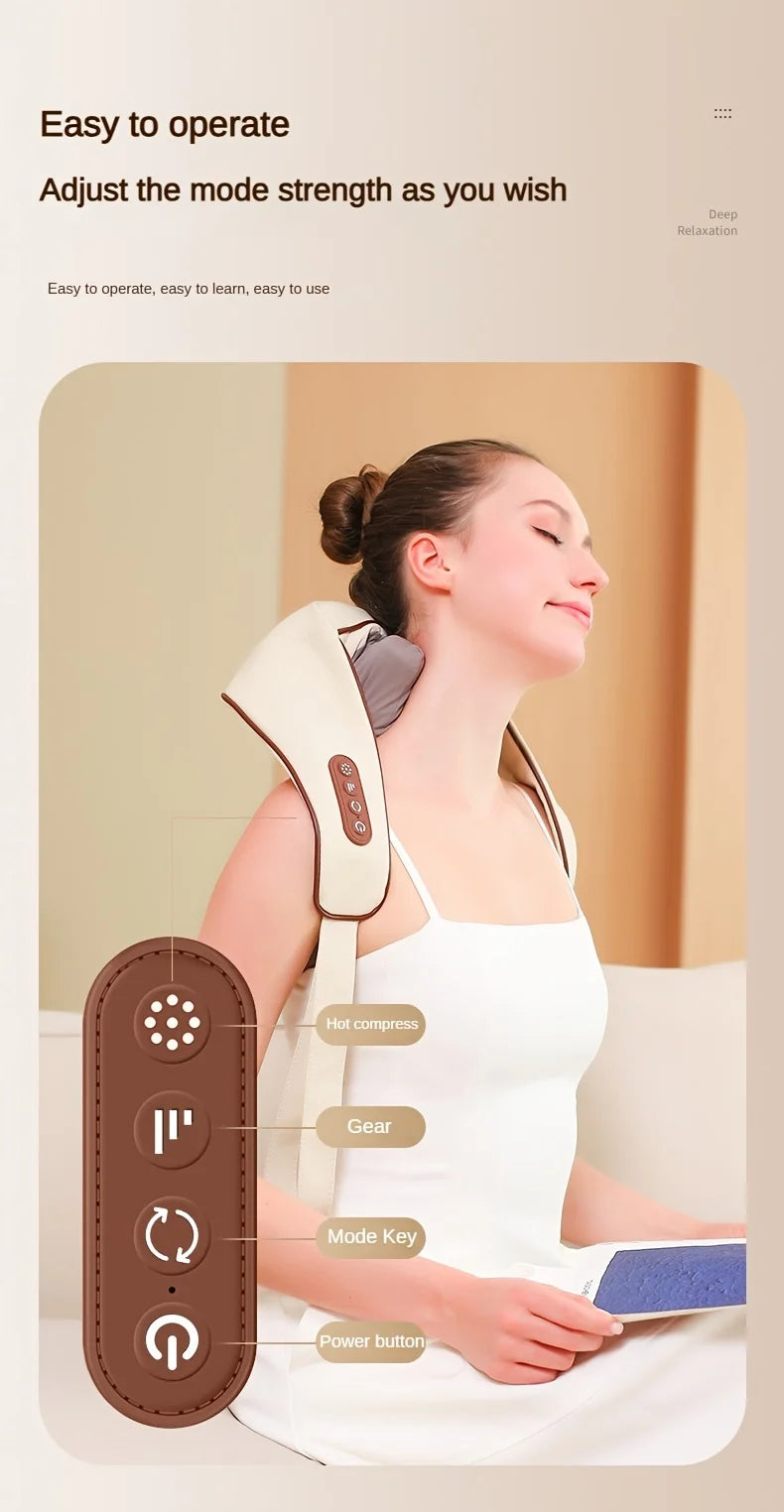 Professional Shoulder & Neck Massager – Rechargeable with Realistic Massage
